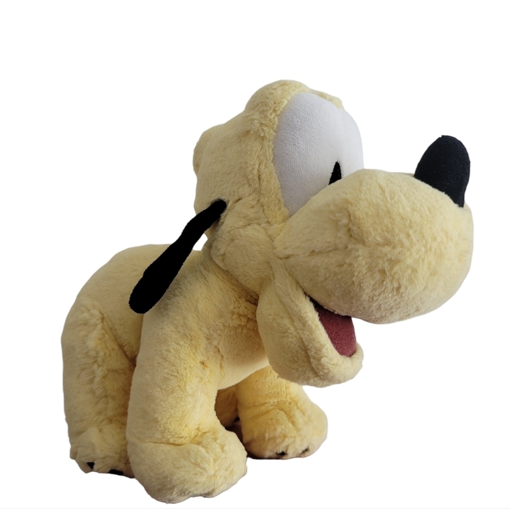 Disney Pluto Tote A Tail Baby Yellow Plush Stuffed Dog Mickey's Pal